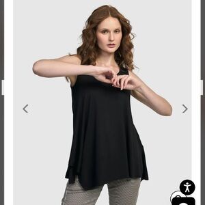 Alembika Essential Point Hem Tank Top Lagenlook Artsy ST020B (Size 0) 4 6 XS